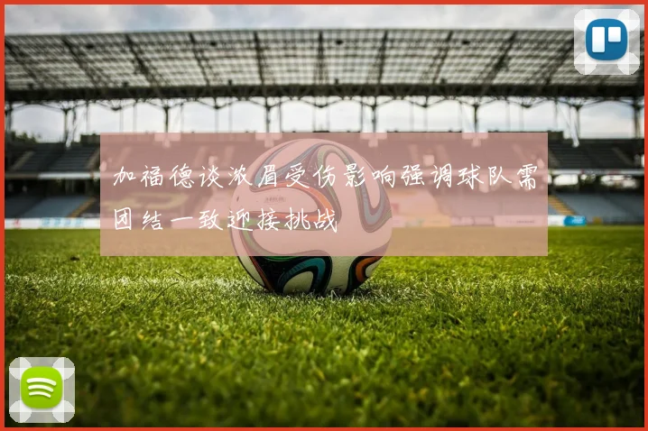 加福德谈浓眉受伤影响强调球队需团结一致迎接挑战
